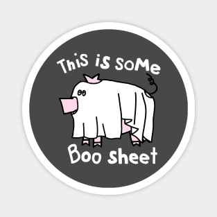 This is Some Boo Sheet Halloween Pig Magnet